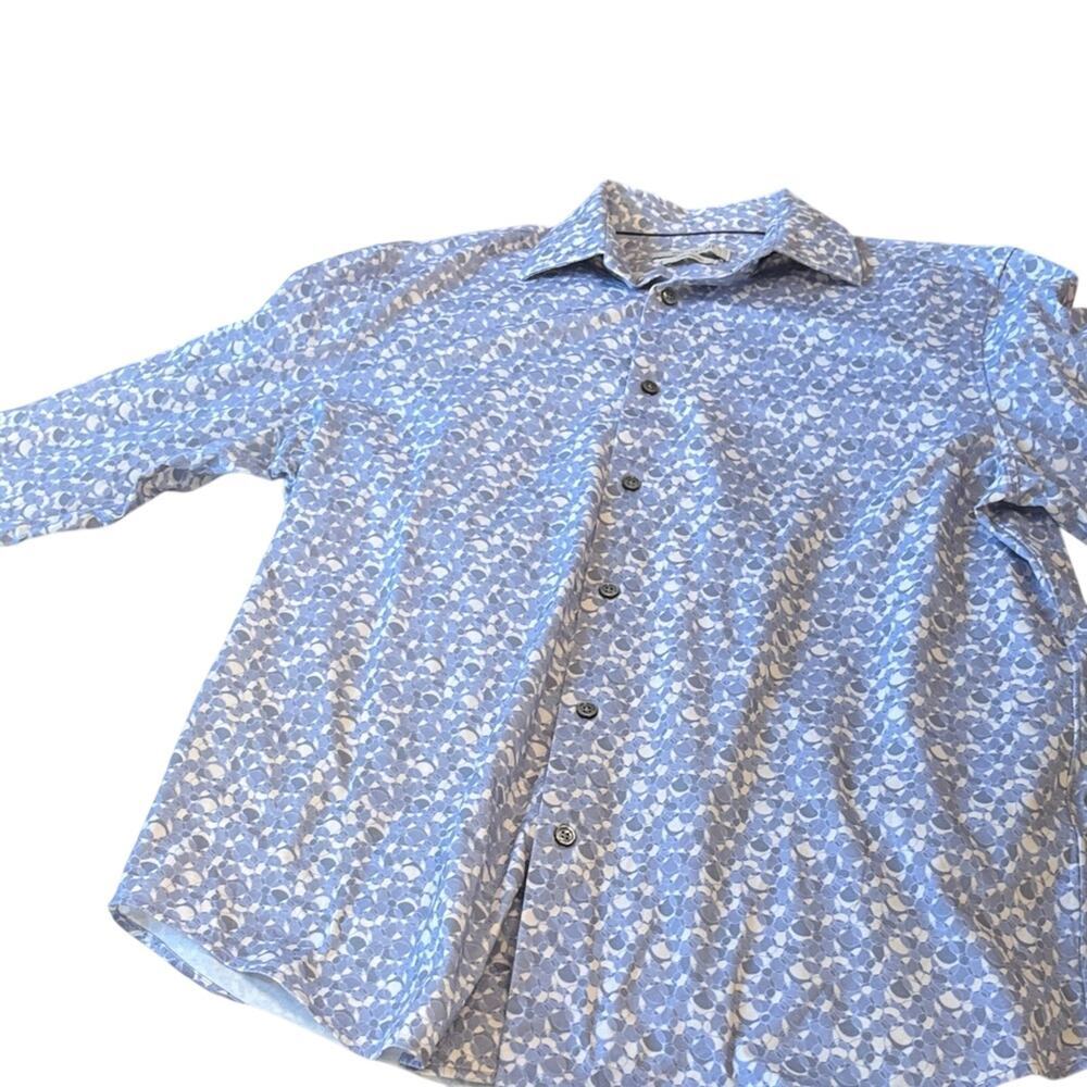 Bugatchi Light Lavender White Patterned Shirt - image 1